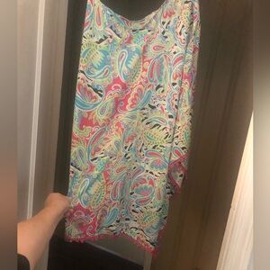 Mud Pie Asymmetrical Paisley Dress/Coverup - Multicolor